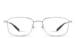 Shop MONTBLANC Snowcap Rectangle Eyeglasses in Silver online.
