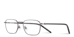 Shop MONTBLANC Meisterstück Rectangle Eyeglasses in Silver online.