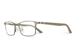 Shop MONTBLANC Snowcap Rectangle Eyeglasses in Matte Gunmetal online.