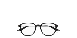 نظارات طبية مربّعة بشعار الريشة الخاصة بالأقلام من مونت بلانك بلون أسود - صورة المنتج 1