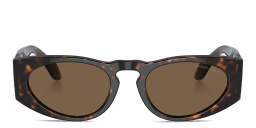 GIORGIO ARMANI Rectangle Sunglasses in Havana – Product Photo 1