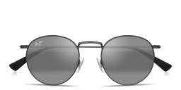 Shop Maui Jim Pūkaua Round Sunglasses in Silver online.