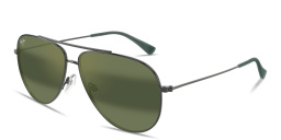Shop Maui Jim Hau‘oli Pilot Sunglasses in Silver online.
