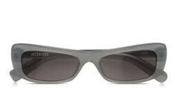JACQUEMUS Capri Rectangle Sunglasses in Grey – Product Photo 1