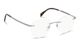Shop DAVID BECKHAM Talisman Rimless Panthos Eyeglasses in Ruthenium online.
