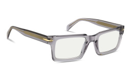 تسوق نظارات طبية مستطيلة بشعار العلامة ديفيد بيكهام بلون رمادي أونلاين.