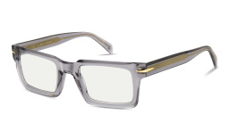 Shop DAVID BECKHAM Talisman Rectangle Eyeglasses in Grey online.