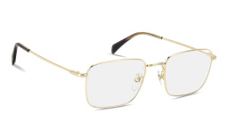 Shop DAVID BECKHAM Talisman Square Eyeglasses in Gold online.