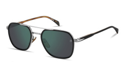 Shop DAVID BECKHAM Talisman Square Sunglasses in Black online.