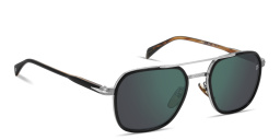 Shop DAVID BECKHAM Talisman Square Sunglasses in Black online.