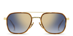 Shop DAVID BECKHAM Talisman Square Sunglasses in Havana online.