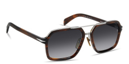 تسوق نظارات شمسية مستطيلة بشعار العلامة ديفيد بيكهام بلون بني قرني أونلاين.