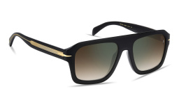 Shop DAVID BECKHAM Flat Top Square Sunglasses in Black online.