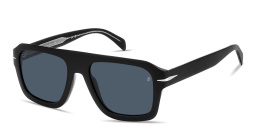 Shop DAVID BECKHAM Flat Top Square Sunglasses in Black online.