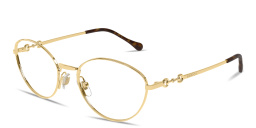 Shop GUCCI Horsebit Cat-Eye Eyeglasses in Gold online.