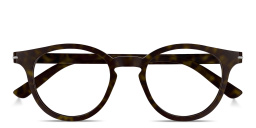 GUCCI Logo Signature Round Eyeglasses in Havana – Product Photo 1