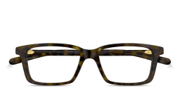 Shop GUCCI Web Rectangle Eyeglasses in Havana online.