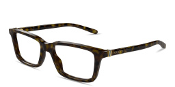 Shop GUCCI Web Rectangle Eyeglasses in Havana online.