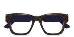 GUCCI Logo Signature Square Eyeglasses in Havana – Product Photo 1