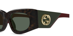 GUCCI Oblique Rectangle Sunglasses in Havana – Product Photo 3
