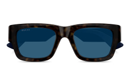 Shop GUCCI Oblique Square Sunglasses in Havana online.