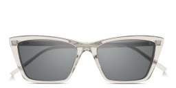 SAINT LAURENT SL 737 Mica Thin Rectangle Sunglasses in Beige – Product Photo 1