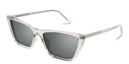 Shop SAINT LAURENT SL 737 Mica Thin Rectangle Sunglasses in Beige online.