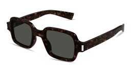 SAINT LAURENT Corner Angle Vintage Unisex Square Sunglasses in Havana – Product Photo 2