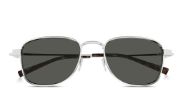 Shop SAINT LAURENT Hyper Rimlock Square Sunglasses in Silver online.