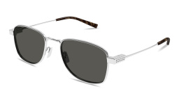 Shop SAINT LAURENT Hyper Rimlock Square Sunglasses in Silver online.