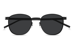 Shop SAINT LAURENT Thin Naked Wirecore Unisex Panthos Sunglasses in Black online.