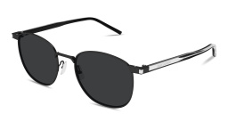 Shop SAINT LAURENT Thin Naked Wirecore Unisex Panthos Sunglasses in Black online.
