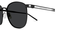 Shop SAINT LAURENT Thin Naked Wirecore Unisex Panthos Sunglasses in Black online.