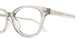 نظارات طبية مربّعة بشعار العلامة على المفصّلات من سان لوران بلون بيج - صورة المنتج 3