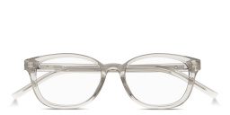 SAINT LAURENT Monogram Hinge Square Eyeglasses in Beige – Product Photo 1