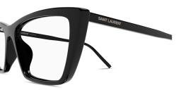 تسوق نظارات طبية إس آل 737 ميكا ثين أوبت بإطار مستطيل سان لوران بلون أسود أونلاين.