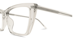 Shop SAINT LAURENT SL 737 Mica Thin Opt Rectangle Eyeglasses in Beige online.