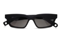 JACQUEMUS Salon Unisex Irregular Sunglasses in Black – Product Photo 1