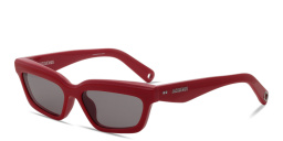 JACQUEMUS Salon Unisex Irregular Sunglasses in Red – Product Photo 2