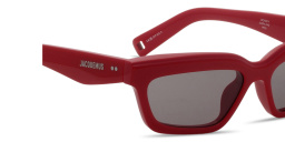 JACQUEMUS Salon Unisex Irregular Sunglasses in Red – Product Photo 3