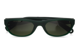 Shop JACQUEMUS Sole Unisex Oval Sunglasses in Dark Green online.