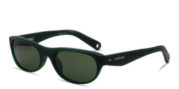 Shop JACQUEMUS Sole Unisex Oval Sunglasses in Dark Green online.