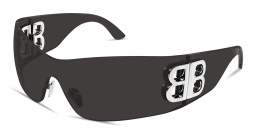 BALENCIAGA Bossy Wide Mask Sunglasses in Grey – Product Photo 2