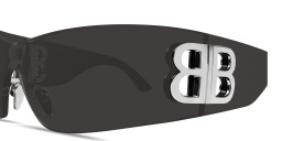 BALENCIAGA Bossy Wide Mask Sunglasses in Grey – Product Photo 3