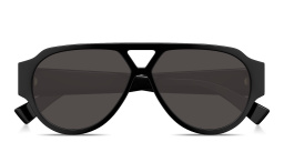 Shop BOTTEGA VENETA Bold Triangle Stud Pilot Sunglasses in Black online.