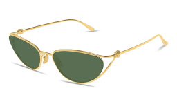 Shop BOTTEGA VENETA Knot Cat-Eye Sunglasses in Gold online.