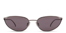 Shop BOTTEGA VENETA Knot Cat-Eye Sunglasses in Gunmetal online.