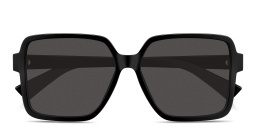 BOTTEGA VENETA Triangle Stud Oversized Square Sunglasses in Black – Product Photo 1