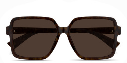 BOTTEGA VENETA Triangle Stud Oversized Square Sunglasses in Havana – Product Photo 1