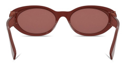 Shop FENDI FF Diamonds Oval Sunglasses in Opaline Rust online.
